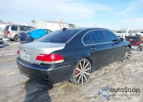 2007 BMW 750Li из США, поврежденный, VIN WBAHN83517DT75423
